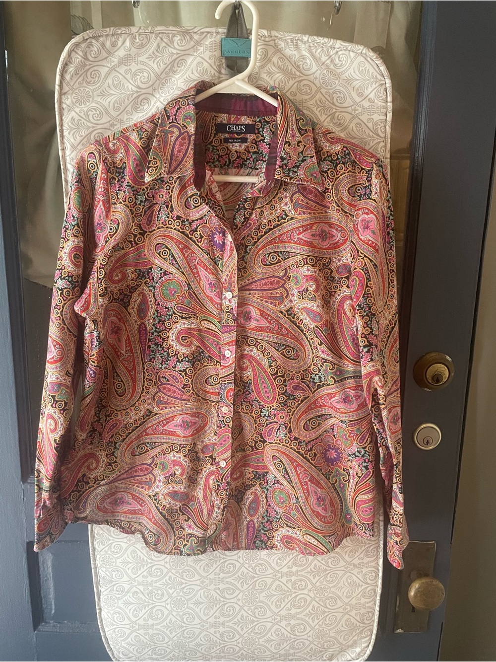 Chaps Petite Multicolor Paisley Button-Up Shirt